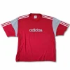 Vintage Adidas Shirt Spellout Bestickt Rot L 11