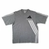 Vintage Adidas Shirt Logo Bestickt Grau XL 11
