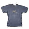 Vintage Adidas Shirt Big Logo Bedruckt Blau M-L 13