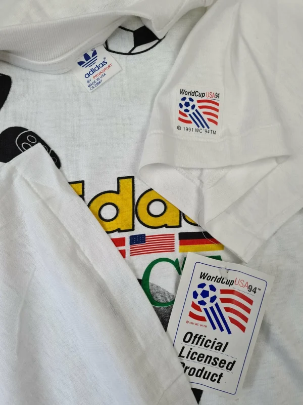 Rare! Vintage Adidas Shirt World Cup 1994 Striker Single Stitched L 4