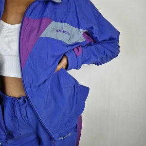 Vintage Adidas Sportanzug Silvertag Blau Lila S-M 7
