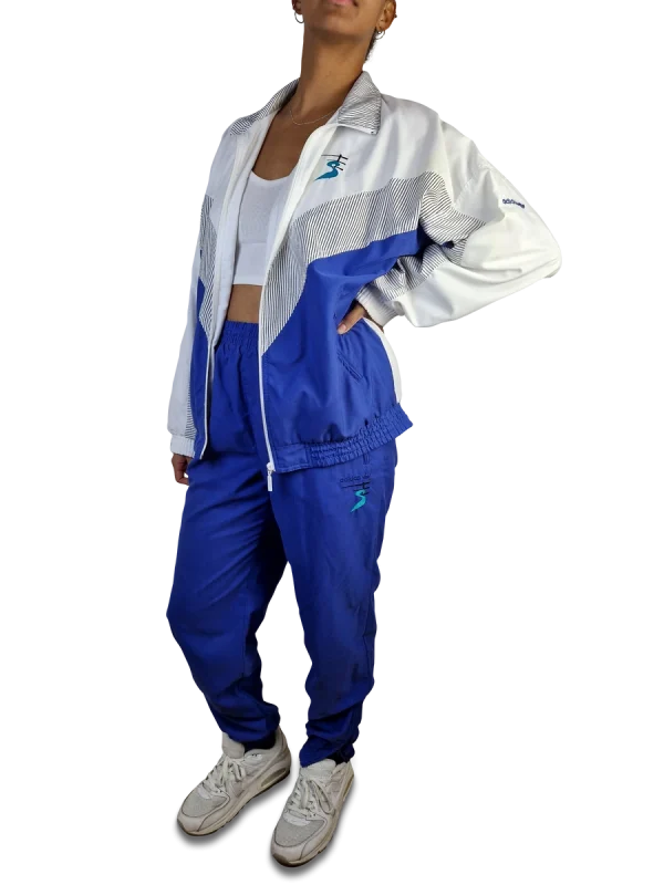Rare! Vintage Adidas Sportanzug Stefan Edberg Tennis Weiß Bunt M-L 1