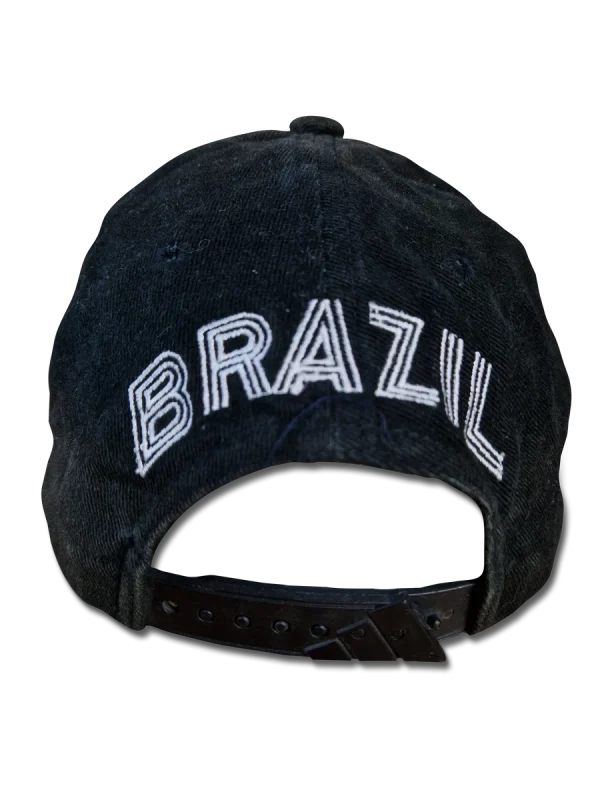 Vintage Adidas Cap Coupe Du Monde France Brazil 1998 Ausgewaschen Schwarz 3