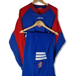 Rare! Vintage Adidas Jogginganzug FC Bayern München Made In Singapore Blau Rot (D8) L 7