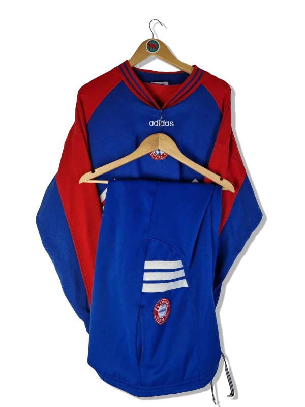 Rare! Vintage Adidas Jogginganzug FC Bayern München Made In Singapore Blau Rot (D8) L 3