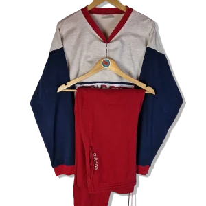 Rare! Vintage Adidas Trainingsanzug Spellout Rot Grau (D9) L-XL 7