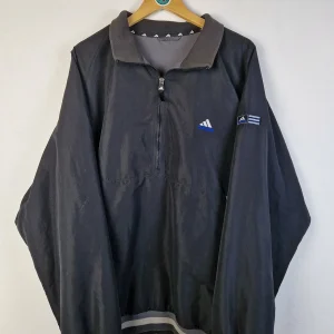 Vintage Adidas Trainingsanzug 1999 Halfzip Windbreaker Schwarz XL 9