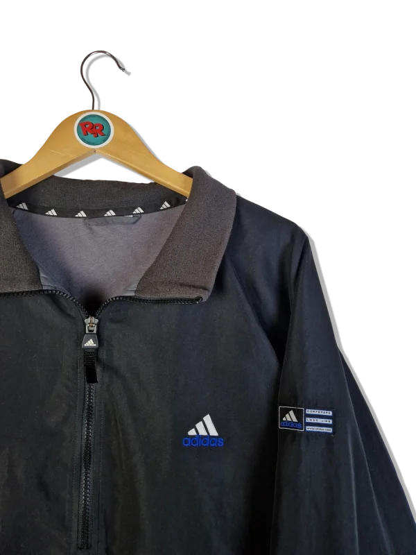 Vintage Adidas Trainingsanzug 1999 Halfzip Windbreaker Schwarz XL 3