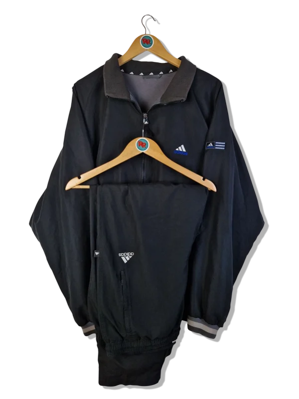 Vintage Adidas Trainingsanzug 1999 Halfzip Windbreaker Schwarz XL 1