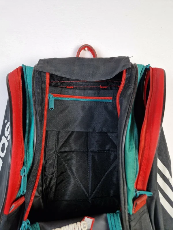 Vintage Adidas Rucksack Training 80s Schwarz Grün Rot 4