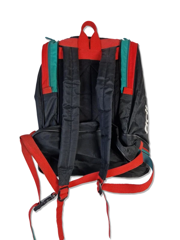 Vintage Adidas Rucksack Training 80s Schwarz Grün Rot 3
