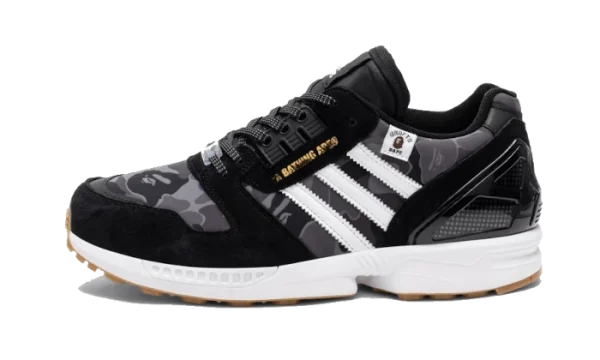 ADIDAS ZX 8000 Bape Undefeated Black 1