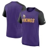 Men’s Nike Heathered Purple/Heathered Black Minnesota Vikings Color Block Team Name T-Shirt 13