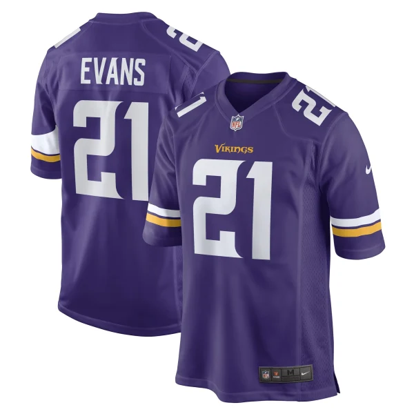 Men’s Nike Akayleb Evans Purple Minnesota Vikings Game Player Jersey 1