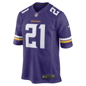 Men’s Nike Akayleb Evans Purple Minnesota Vikings Game Player Jersey 7