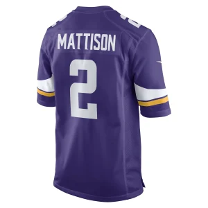 Men’s Nike Alexander Mattison Purple Minnesota Vikings Game Player Jersey 9