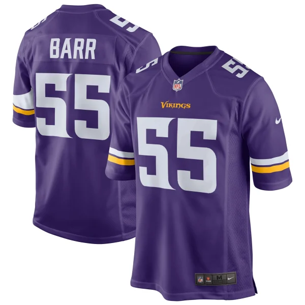 Men’s Nike Anthony Barr Purple Minnesota Vikings Game Jersey 1