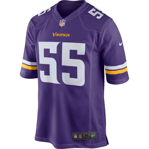 Men’s Nike Anthony Barr Purple Minnesota Vikings Game Jersey 3