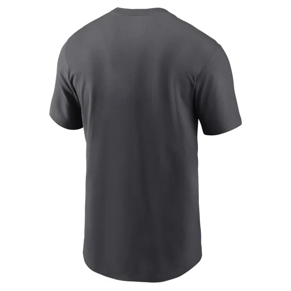Men’s Nike Anthracite Minnesota Vikings 2022 NFL Playoffs Iconic T-Shirt 4