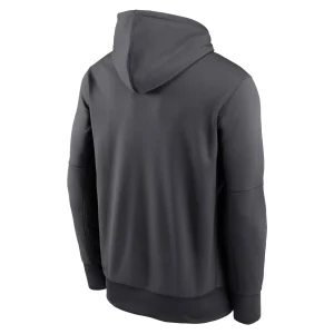Men’s Nike Anthracite Minnesota Vikings Prime Logo Name Split Pullover Hoodie 9