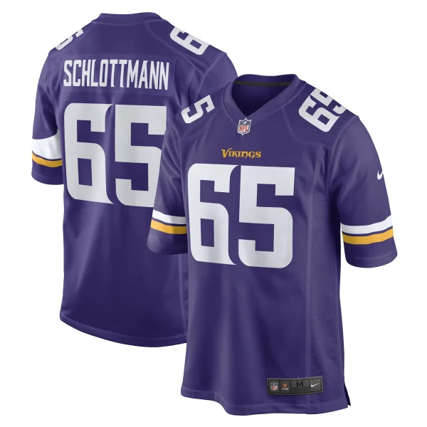 Men’s Nike Austin Schlottmann Purple Minnesota Vikings Game Player Jersey 1
