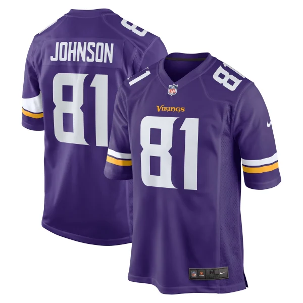 Men’s Nike Bisi Johnson Purple Minnesota Vikings Game Jersey 1