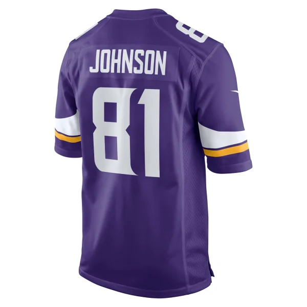 Men’s Nike Bisi Johnson Purple Minnesota Vikings Game Jersey 4