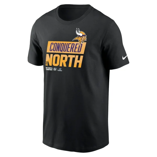 Men’s Nike Black Minnesota Vikings 2022 NFC North Division Champions Locker Room Trophy Collection T-Shirt 3