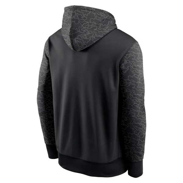 Men’s Nike Black Minnesota Vikings RFLCTV Chevron Pullover Hoodie 6