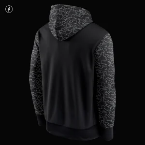 Men’s Nike Black Minnesota Vikings RFLCTV Chevron Pullover Hoodie 18