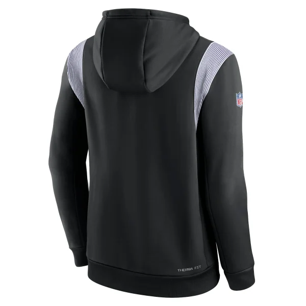 Men’s Nike Black Minnesota Vikings Sideline Athletic Stack Performance Pullover Hoodie 4