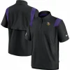 Men’s Nike Black Minnesota Vikings Sideline Coaches Short Sleeve Quarter-Zip Jacket 11