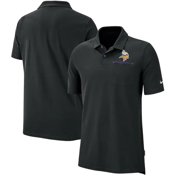 Men’s Nike Black Minnesota Vikings Sideline Elite Performance Polo 1