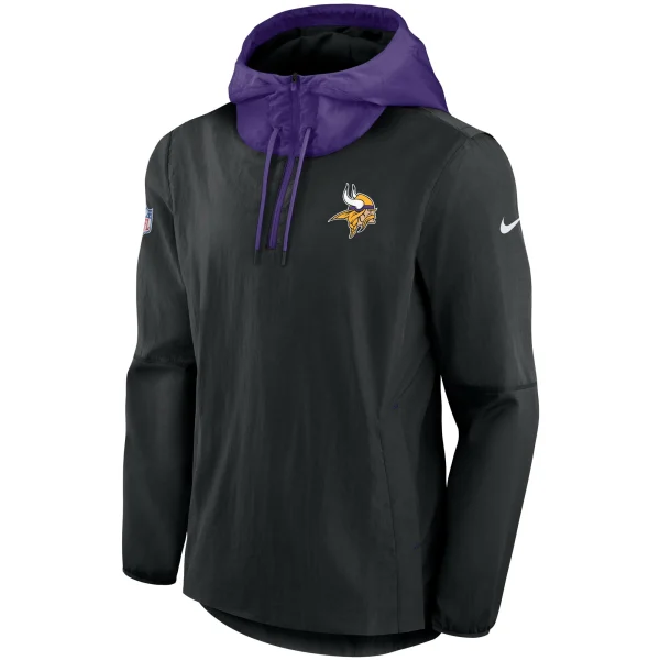 Men’s Nike Black Minnesota Vikings Sideline Player Quarter-Zip Jacket 3