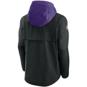 Men’s Nike Black Minnesota Vikings Sideline Player Quarter-Zip Jacket 9