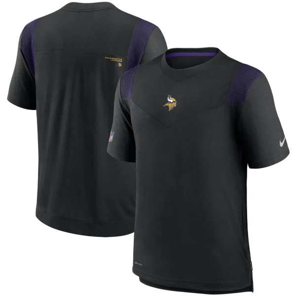 Men’s Nike Black Minnesota Vikings Sideline Player UV Performance T-Shirt 1