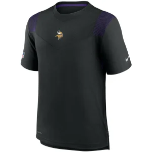 Men’s Nike Black Minnesota Vikings Sideline Player UV Performance T-Shirt 7