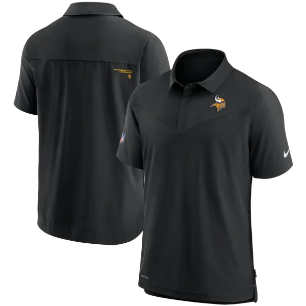Men’s Nike Black Minnesota Vikings Sideline UV Performance Polo 1