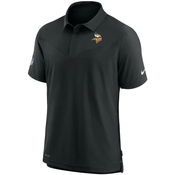 Men’s Nike Black Minnesota Vikings Sideline UV Performance Polo 3