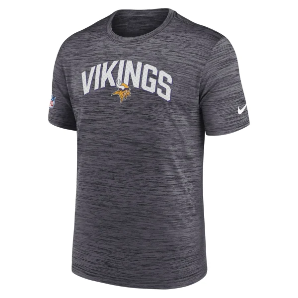 Men’s Nike Black Minnesota Vikings Sideline Velocity Athletic Stack Performance T-Shirt 3