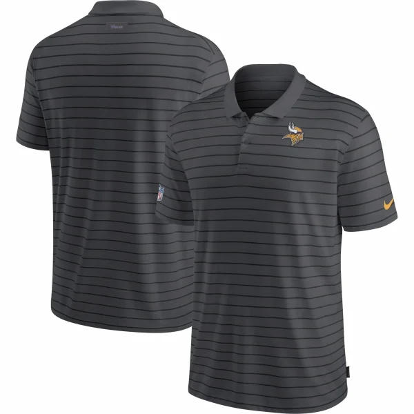 Men’s Nike Charcoal Minnesota Vikings Sideline Victory Coaches Performance Polo 1
