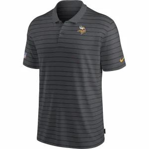 Men’s Nike Charcoal Minnesota Vikings Sideline Victory Coaches Performance Polo 7