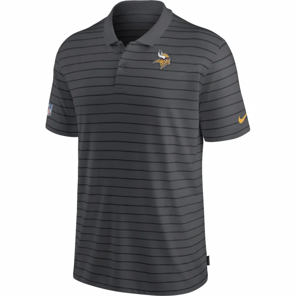 Men’s Nike Charcoal Minnesota Vikings Sideline Victory Coaches Performance Polo 3