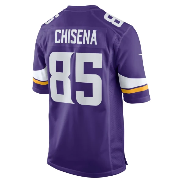 Men’s Nike Dan Chisena Purple Minnesota Vikings Game Jersey 4
