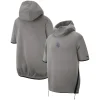 Men’s Nike Gray Minnesota Vikings 2019 Sideline Repel Short Sleeve Pullover Hoodie 11