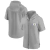 Men’s Nike Heathered Gray Minnesota Vikings Sideline Showout Short Sleeve Full-Zip Hoodie Jacket 11