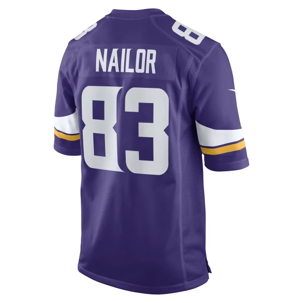 Men’s Nike Jalen Nailor Purple Minnesota Vikings Game Player Jersey 4