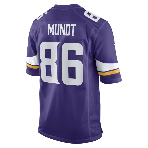 Men’s Nike Johnny Mundt Purple Minnesota Vikings Game Player Jersey 4