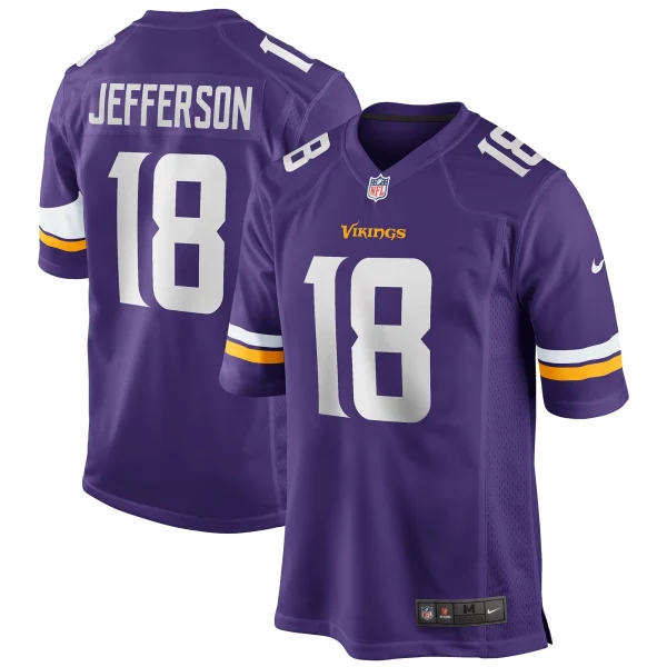 Men’s Nike Justin Jefferson Purple Minnesota Vikings Game Jersey 1