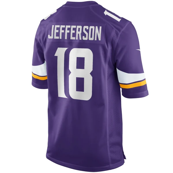 Men’s Nike Justin Jefferson Purple Minnesota Vikings Game Jersey 4